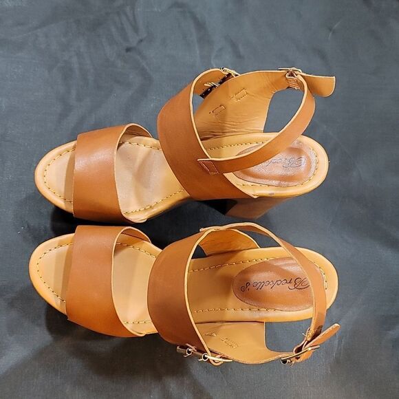 BRECKELLES PLASFORM OPEN TOE BLOCK HEEL SANDAL - Picture 7 of 14